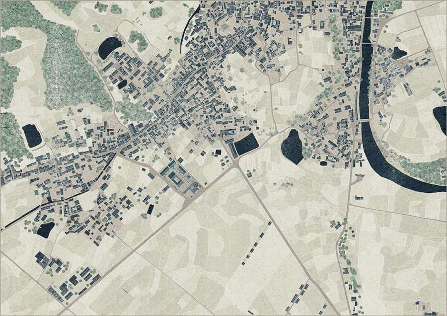 site plan and the village